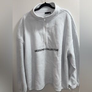 Plus size weekend collective quarter zip sweater